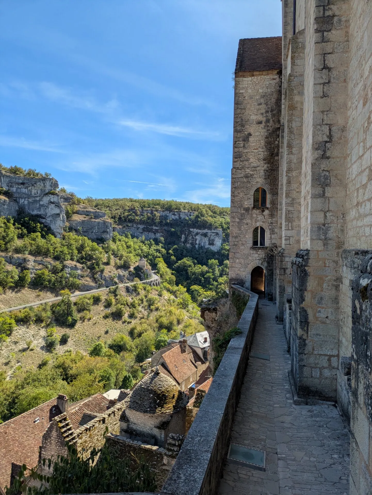 Les toits de Rocamadour vus depuis le sanctuaire
